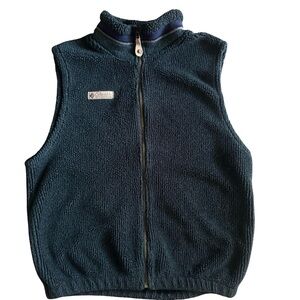 USA Made Columbia Men’s Vintage Sherpa Fleece Vest -- Size M